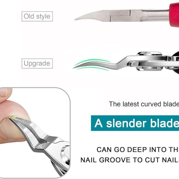 Ingrown Toenail ClippersUpgrade, Steel Nail Clippers for Professional Podiatrist - Picture 2 of 6